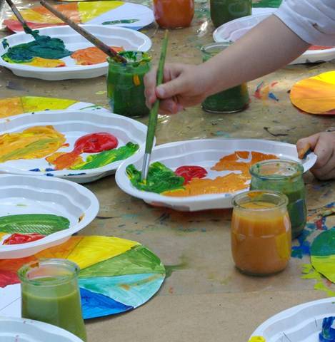 Anniversaire pour enfants, mélanger les couleurs primaires à Lambesc