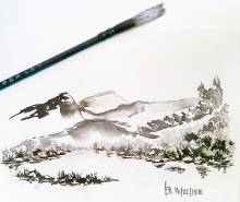 Stage de sumi e (peinture à l'encre de Chine) , pour adultes débutants  à Lambesc dans les Bouches du Rhône 