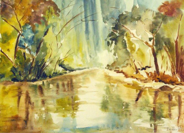 Exposition et vente d'aquarelles à la pépinière du Pontillau à Lambesc, dans les Bouches du Rhône